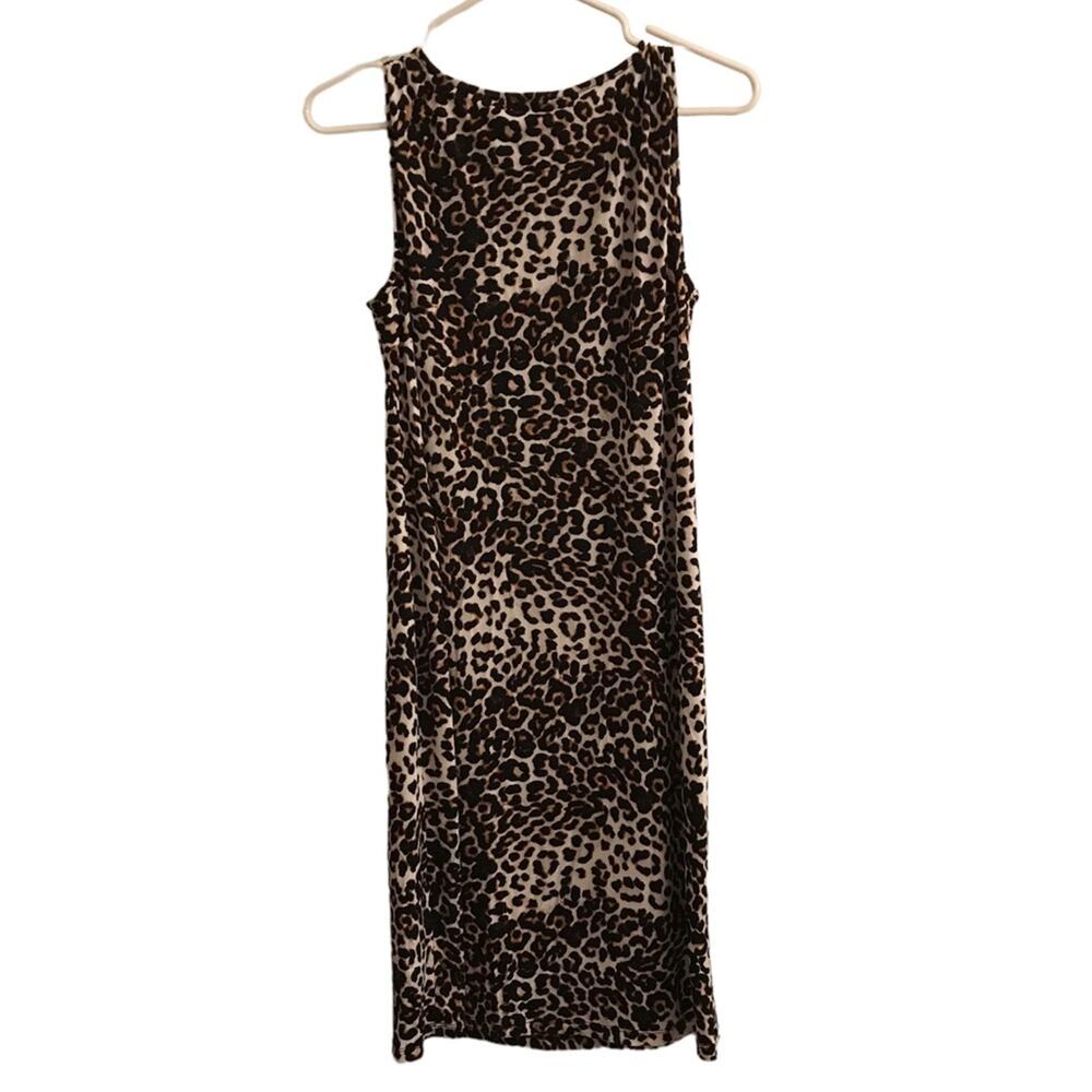 Animal Print Midi Dress Chico's Size 1 Size Medium - Picture 8 of 8